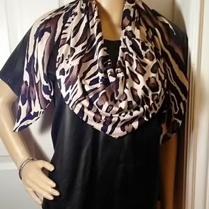 Animal Print Scarf NWT